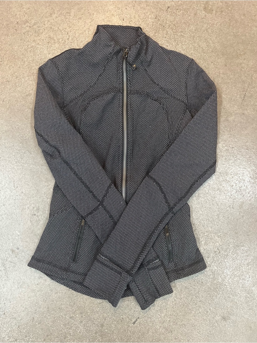 lululemon athletica Black Textured Zip-Up Jacket